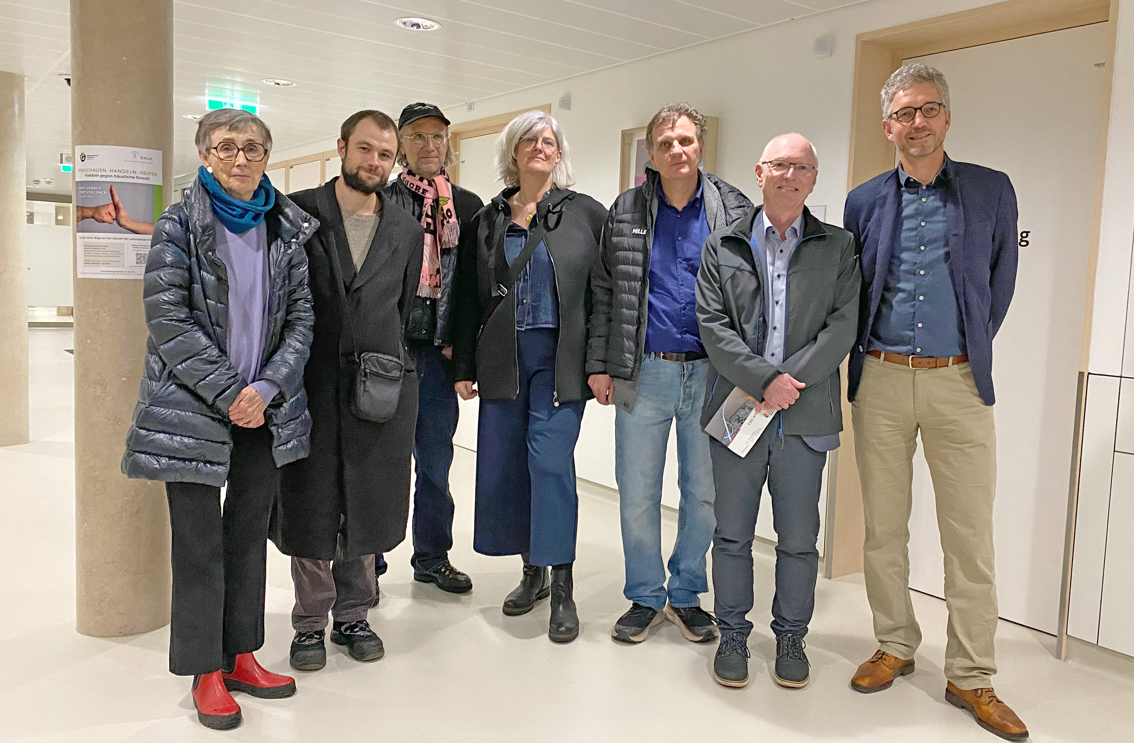 Präsentation der Projekte in der CDK (v.l.n.r.): Hildegund Amanshauser, Lukas Gwechenberger, Hans Schabus, Tina Tscherteu, Werner Feiersinger, Wolfgang Aichhorn, Christoph Riezinger